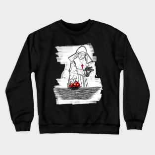 Gothic Priestess Drawing Crewneck Sweatshirt